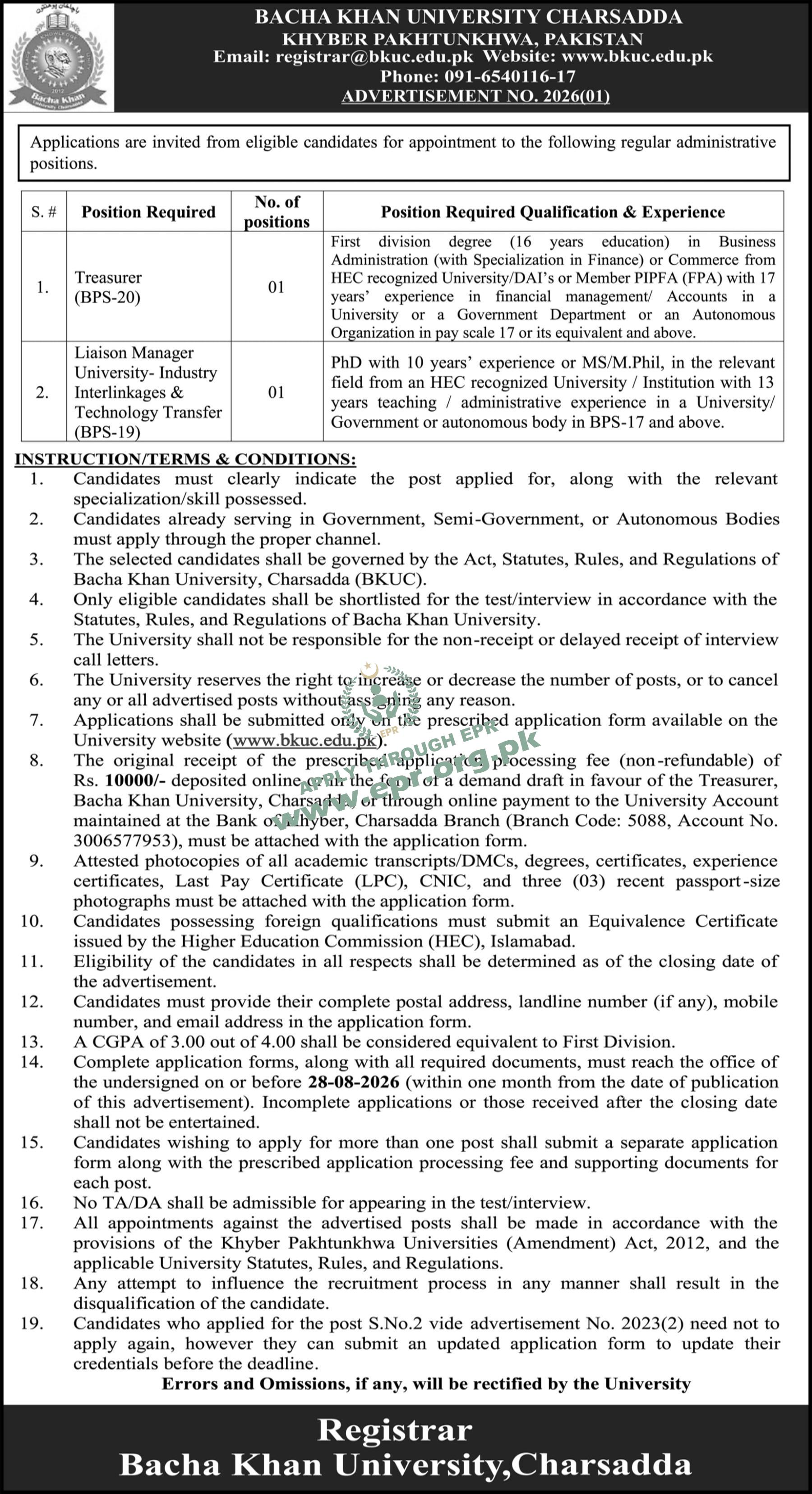 Bacha Khan University Charsadda
                                    (MN-3072026/02 ) - Bacha Khan University Charsadda