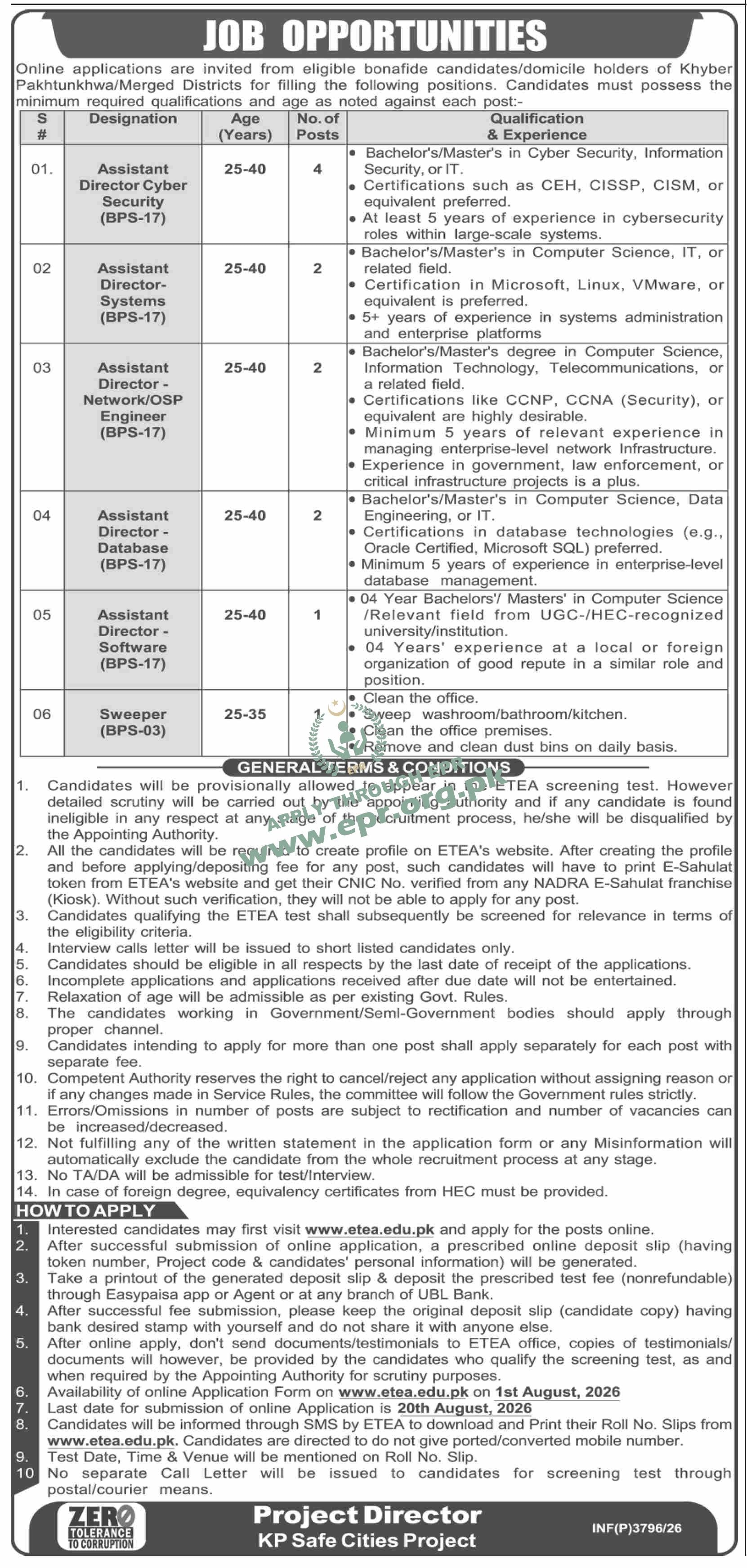KP Safe Cities Project
                                    (INF(P)3796/26 ) - KP Safe Cities Project