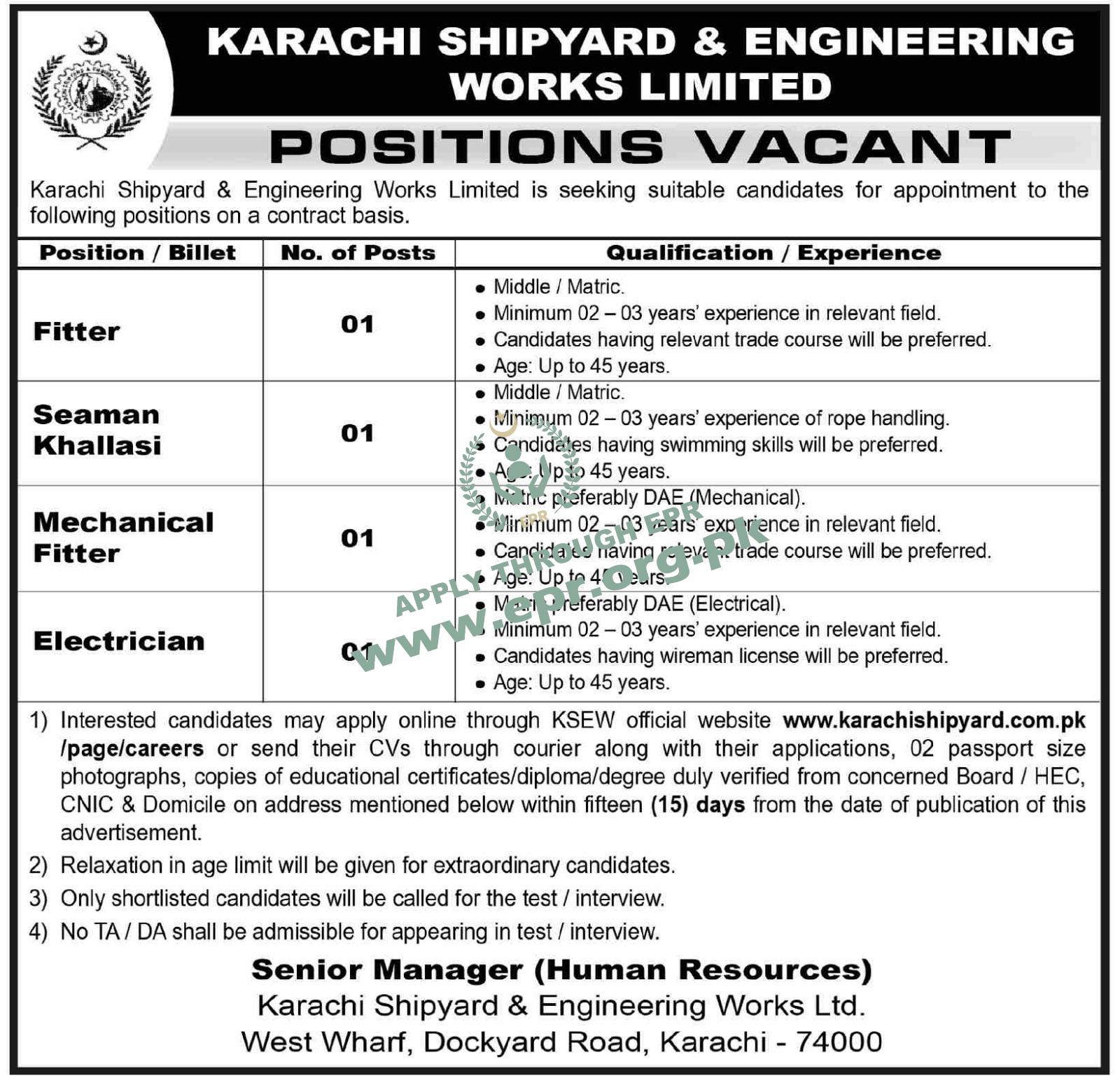 KARACHI SHIPYARD & ENGINEERING WORKS LIMITED
                                    (MN-0382026/05 ) - KARACHI SHIPYARD & ENGINEERING WORKS LIMITED