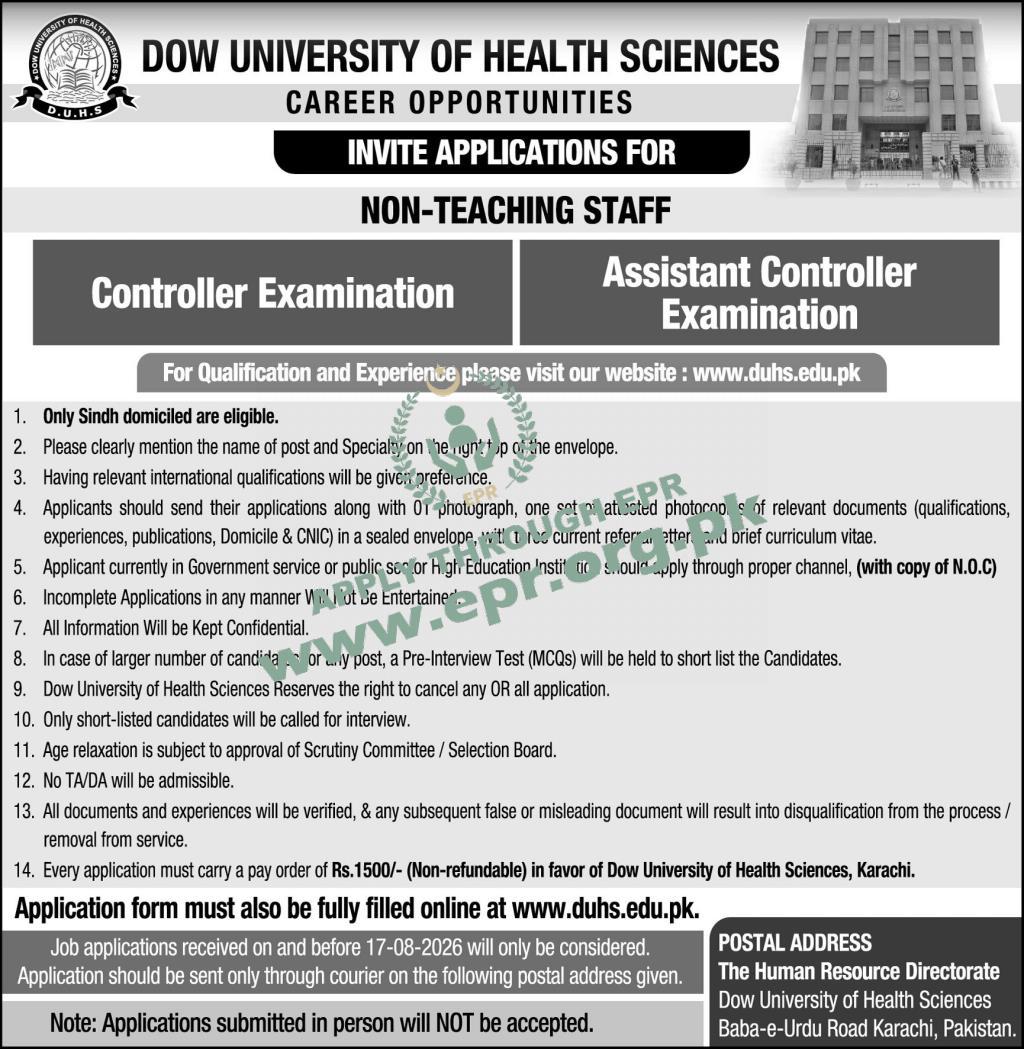 DOW UNIVERSITY OF HEALTH SCIENCES
                                    (MN-0382026/04 ) - DOW UNIVERSITY OF HEALTH SCIENCES